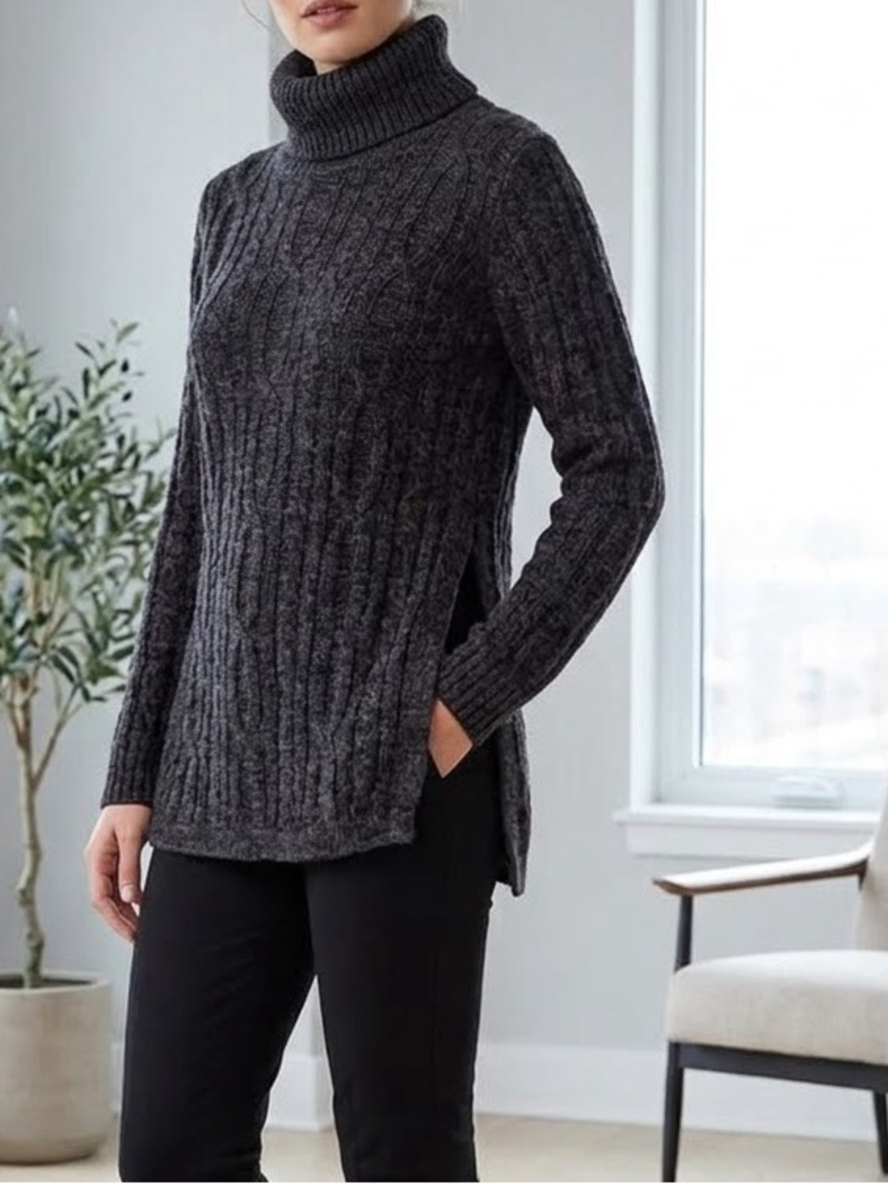 Reitmans  Turtleneck  Tunic Sweater